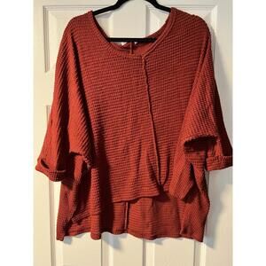 Zenana Women's Waffle knit Top Size 2XL/ 3XL